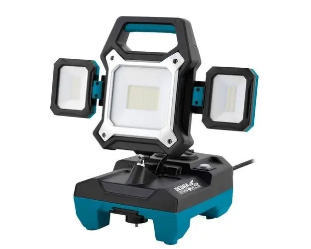 Lampa de lucru reincarcabila, Dedra, 18V, 25W, 2500 lumeni (Negru/Albastru)
