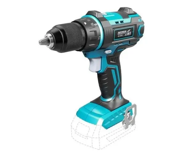 Masina de gaurit si insurubat Dedra DED7041, 18V Li-ion, acumulator neinclus, mandrina 13 mm, SAS+ALL