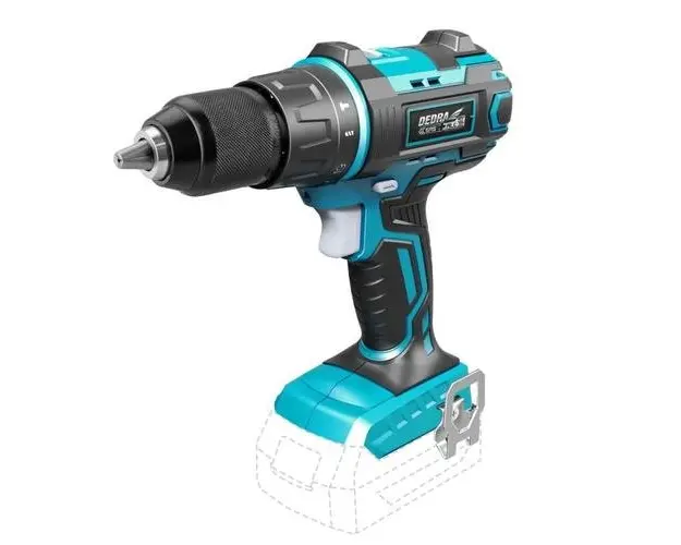 Masina de gaurit si insurubat cu percutie Dedra DED7042, SAS+ALL compatibila cu acumulator 18V, 5.0Ah