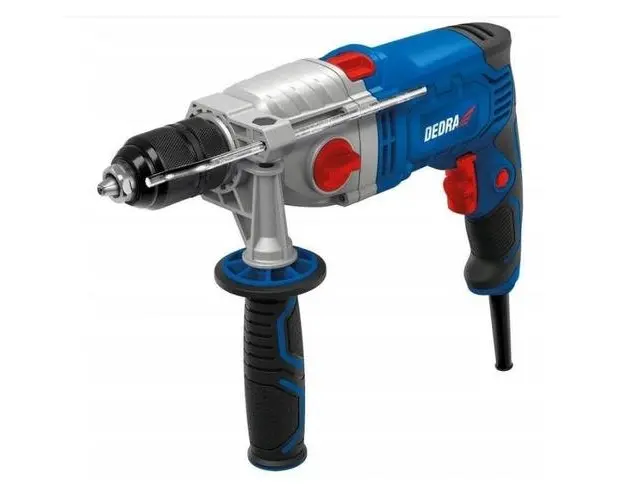 Masina de gaurit cu percutie Dedra DED7962 Turatie 3200rpm Mandrina cu auto-prindere Putere 1100W