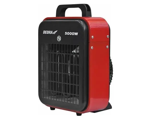 Aeroterma electrica Dedra DED9922B, 5000W, 380V, 730 mc/h (Rosu)