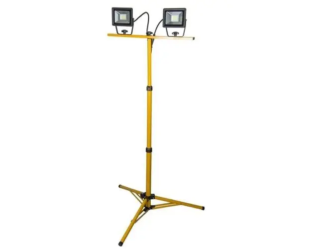 Lampa de lucru santier cu stativ LED SMD, Dedra, 2x30W, 4500 lm, IP65