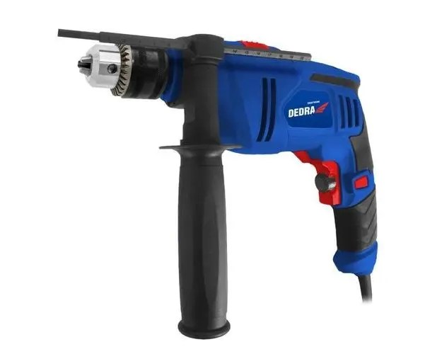 Masina de gaurit cu percutie Dedra DED7958K, 700W, 2300 RPM (Negru/Albastru)