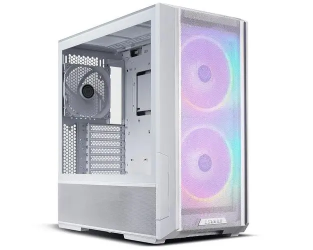 Carcasa Lian Li LANCOOL 216, Tempered Glass, Mid-Tower, fara sursa, ARGB, Alb