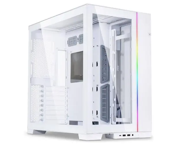 Carcasa Lian Li O11 Dynamic EVO, Tempered Glass, Mid-Tower, fara sursa, ATX (Alb)