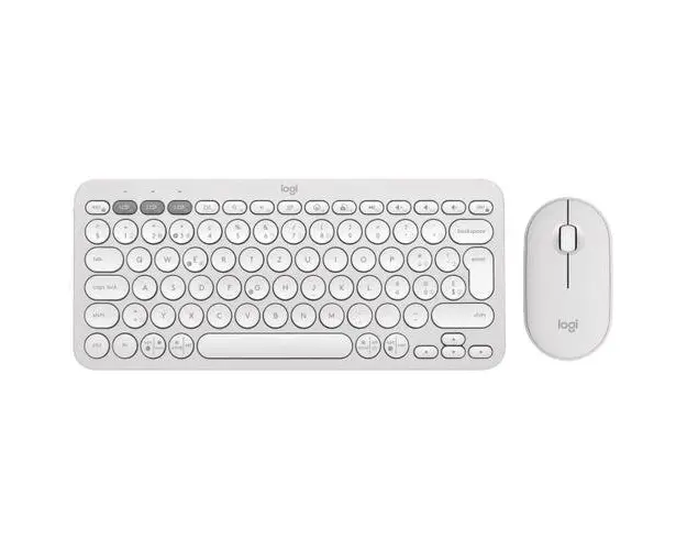 Kit tastatura + mouse Logitech Pebble 2 Combo, Alb