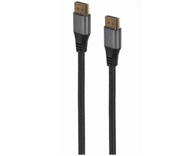 Cablu video Gembird DisplayPort (T) la DisplayPort (T), 1.8m, premium, conectori aurii, rezolutie maxima 8K la 60Hz, CC-DP8K-6, Negru