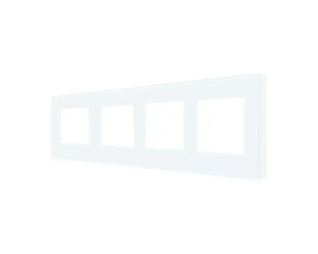 Rama Cvadrupla LUXION Din Sticla, Alb