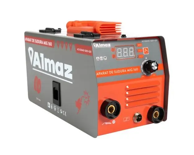 Aparat de sudura Almaz AZ-ES040-S001-G01, MIG 160, tip MIG/MMA, diametru electrod 1.6‐3.2 mm