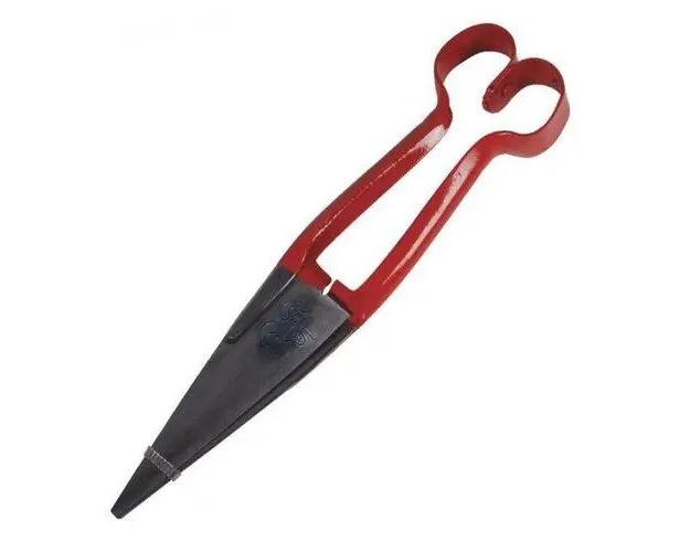 Foarfeca clasica de tuns oi/capre, 34 cm, Rosu