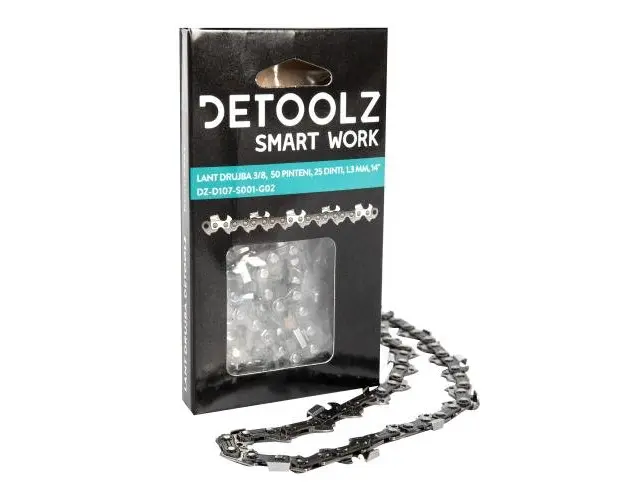 Lant pentru drujba Detoolz, pas 3/8, 50 pinteni, 25 dinti, grosime canal 1.3 mm