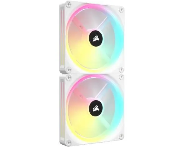 Ventilator Corsair iCUE LINK QX140 RGB Magnetic Dome, Starter Kit, 140 mm, Alb