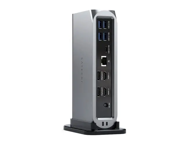 Adaptor Multimedia, Fulgur 4, Dock Pro, Satechi, Gri