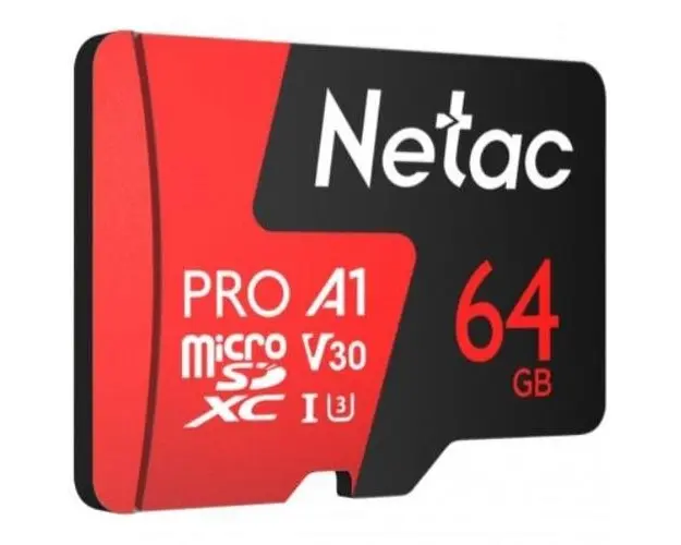 Card de memorie Netac P500 Extreme Pro, MicroSDXC, 64GB, V30/A1/C10 up to 100MB/s