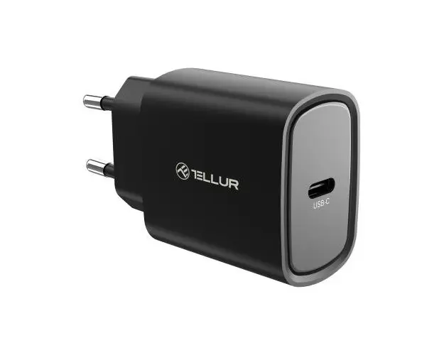 Incarcator retea Tellur TLL151411, 20W, PD, USB-C (Negru)