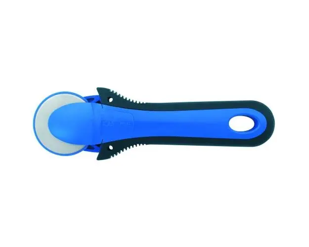 Cutter circular profesional KAI RS-45, diametru 45 mm, lama din otel SKS-7, sistem de protectie, folosit pentru textile, piele, hartie, carton, folii.