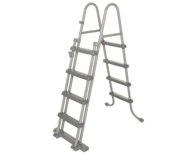 Scara piscina Bestway, 122 cm, Metal/Plastic, Argintiu
