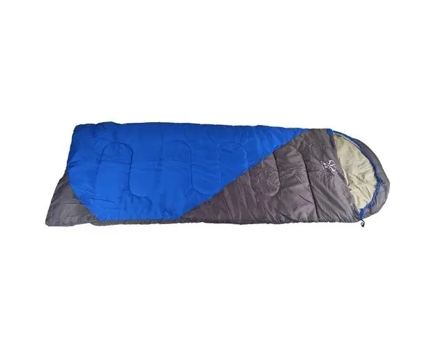 Sac de dormit 4 anotimpuri, (190+30)x75 cm, temperatura de confort -10/5+ (Albastru/Gri)