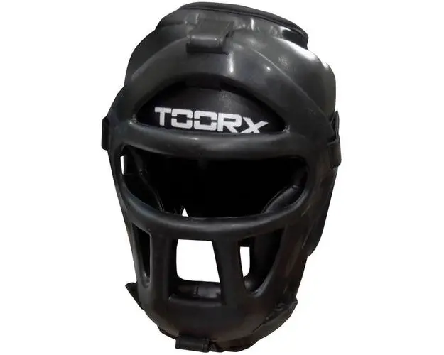 Casca box/kick boxing marimea S/M, din piele ecologica cu grila din policarbonat