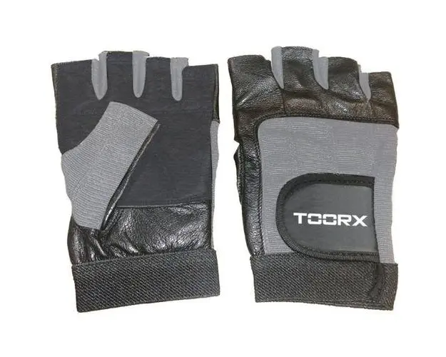 Manusi piele antrenament TOORX M, Negru/Gri