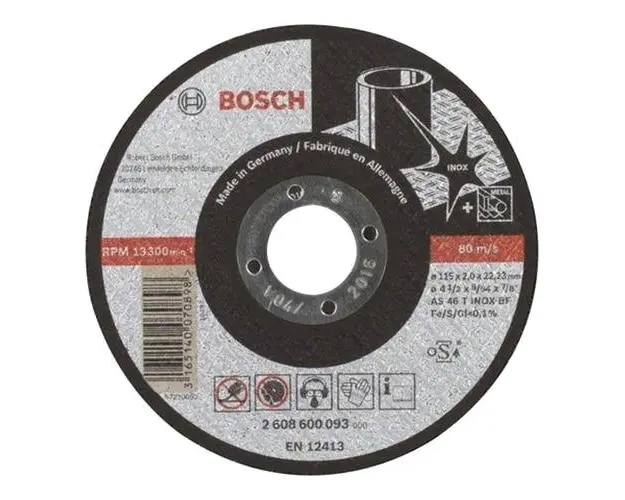 Disc de taiere Bosch Professional Expert pentru inox, AS 46 T INOX BF, 115 x 22,23 x 2 mm