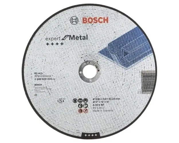 Disc taiere metal Bosch 2608600324, 230 mm diametru, 3 mm grosime