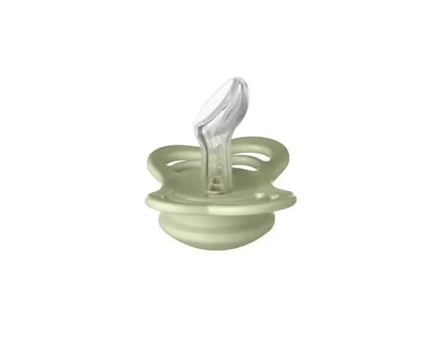 Suzeta Couture Silicon, tetina anatomica, 0 luni + Sage, BIBS