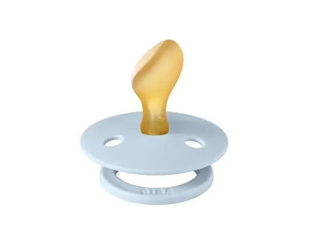 Suzeta Colour Latex, tetina anatomica, 6 luni + Baby Blue, BIBS