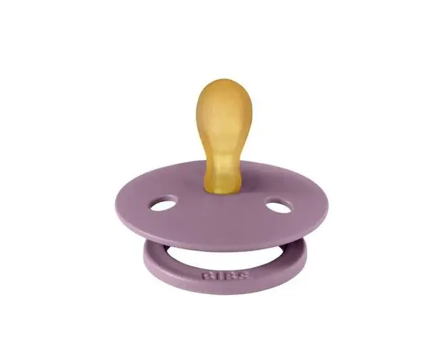 Suzeta Colour Latex, tetina simetrica, 0 luni + Mauve, BIBS