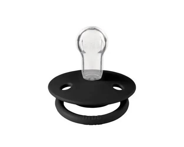 Suzeta De Lux Silicon, tetina rotunda, marime universala 0-3 ani, BIBS (Negru)