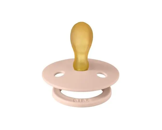 Suzeta Colour Latex, tetina simetrica, 6 luni + Blush, BIBS