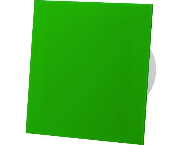 Ventilator baie dRim S, Panou schimbabil din plexi, Super Silent, Debit 140 mc/h, Ø125, Green