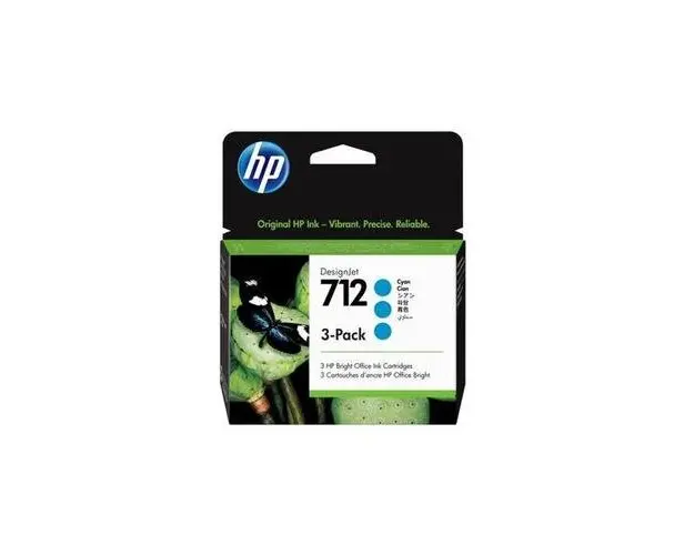 Set cartuse pentru imprimanta HP HP3ED77A, 3 bucati, 29 ml, Cyan