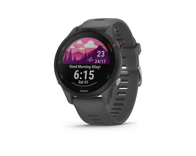 Ceas Activity Tracker Garmin Forerunner 255, Bluetooth, Ecran 1.3inch Gorrila Glass 3, 4GB Flash, Waterproof 5 ATM (Gri)