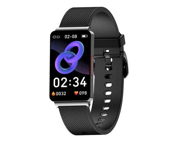 Smartband iSEN EP08, Ecran HD 1.57inch, ECG, Glicemie, Ritm cardiac, Presiune sanguina, Oxigen, Monitorizare somn, Bluetoth, IP67 (Negru)