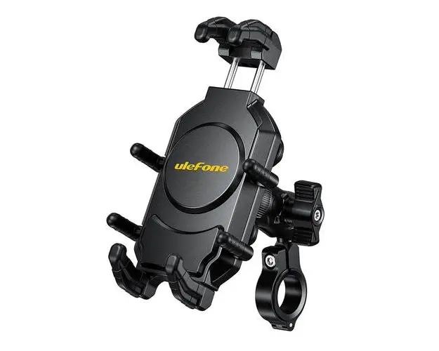 Suport telefon Ulefone Armor Mount Pro AM01, cu montare pe ghidon, Pivotare 360, Amortizor, Tija telescopica, Anti-furt, Anti-cadere