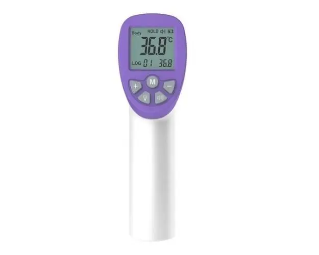 Termometru digital cu infrarosu Hti HT-820D pentru adulti si copii, Display LED HD iluminat, Masurare rapida 1s fara contact