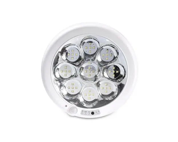 Plafoniera rotunda cu senzor, 45 x LED, 900 lm, alb rece