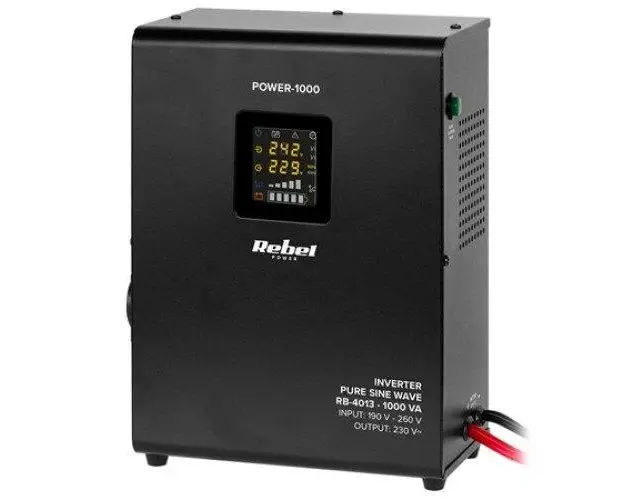 UPS Centrale Sinus Pur 1000va 700w 12v Rebel (Negru)