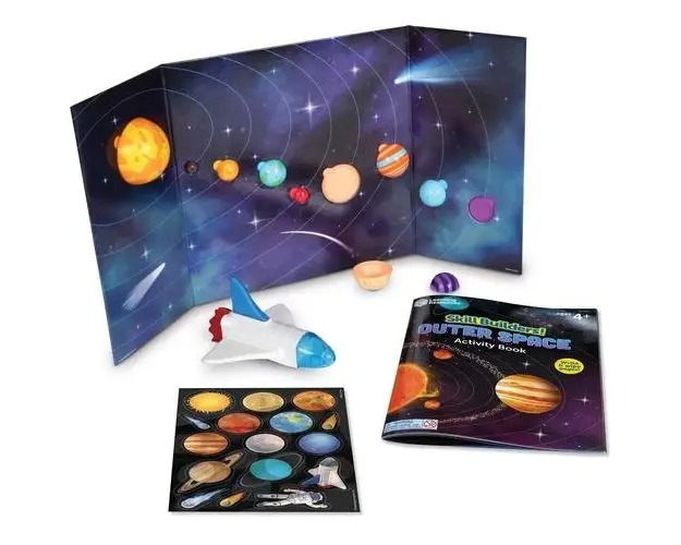Set activitati educative Misiune in spatiu 9 piese puzzle si o racheta Learning Resources