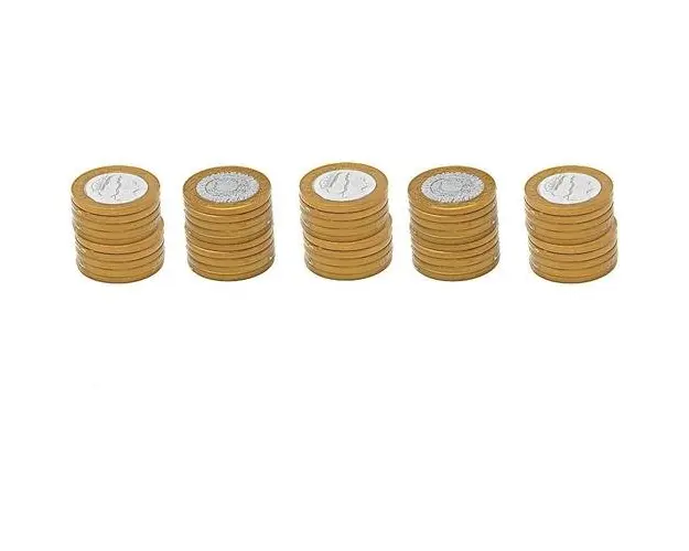 Set 50 de monede de jucarie de 2 lire sterline Learning Resources