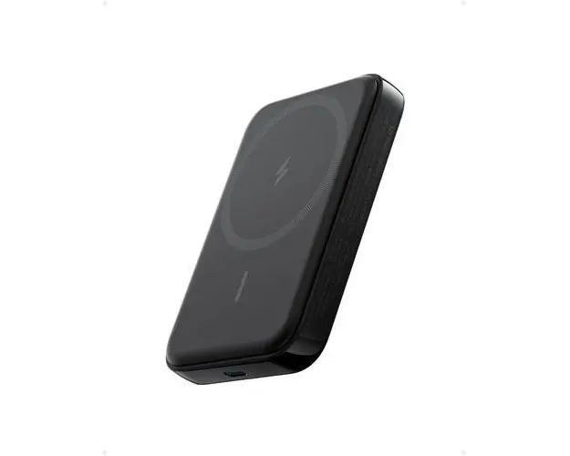 Acumulator Extern Magnetic Wireless Anker 321 MagGo 5000 mAh, USB-C, pentru seria iPhone 12/13/14, (Negru)