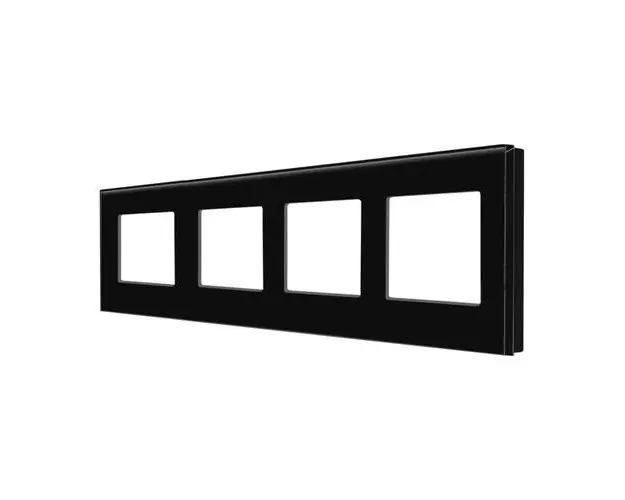 Rama Cvadrupla LUXION Din Sticla, Negru