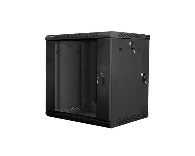 Dulap metalic montat pe perete Lanberg, 18U , 600x600mm , 19 ”, Negru