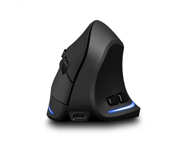 Mouse optic Reincarcabil Vertical Media-Tech VERTIC RF MT1123, Wireless, 5 butoane, Iluminat, Negru