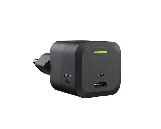 Incarcator compact Green Cell GC PowerGaN 33W pentru Laptop, MacBook, Iphone, Tableta, Nintendo Switch 1x USB-C (Negru)