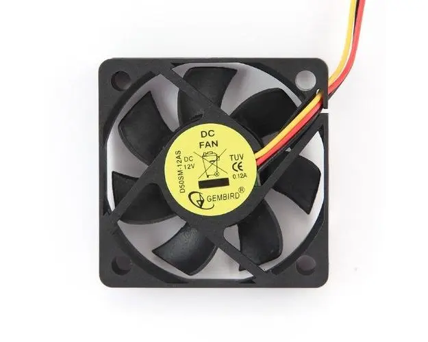 Ventilator de racire, Gembird, Aluminiu, Cu rulment, 12 V, Negru