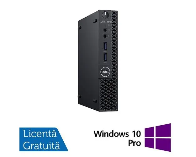 Calculator Sistem PC Refurbished DELL Optiplex 3070 MiniPC, Intel Core i5-9500T 2.20GHz, 8GB DDR4, 256GB SSD + Windows 10 Pro