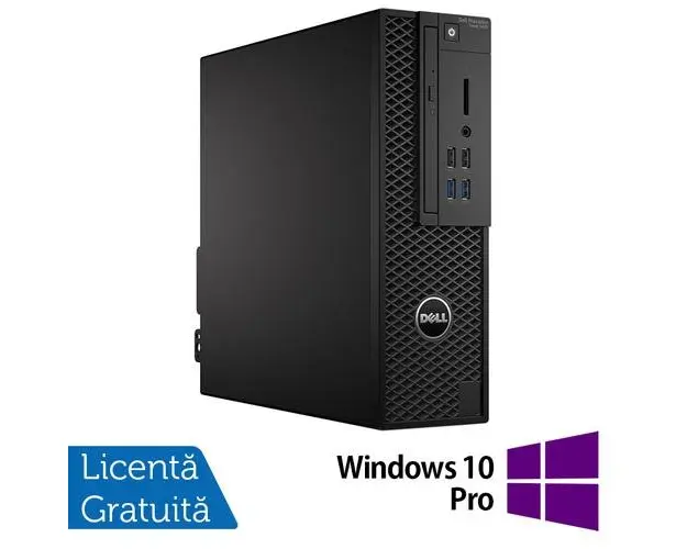 Calculator Sistem PC Refurbished Workstation Refurbished Dell Precision 3420 SFF, Intel Core i7-6700 3.40 - 4.00GHz, 8GB DDR4, 256GB SSD, DVD-RW + Windows 10 Pro