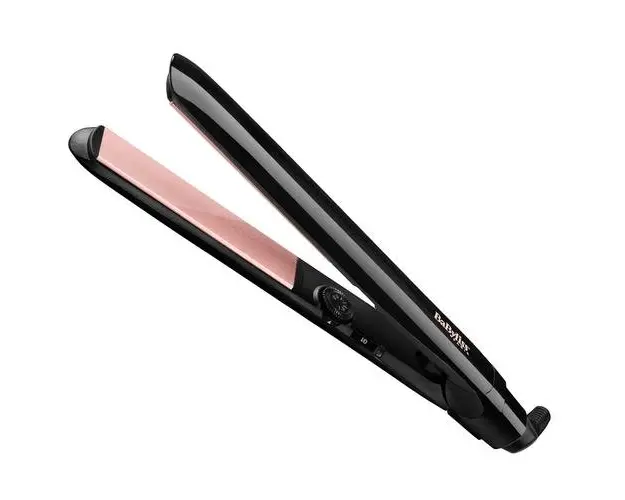 Placa de par BaByliss ST298E Smooth Control, placi XL 120x25 mm Quartz-Ceramice, 13 setari temperatura, 235 grade, sistemul de incalzire Advanced Ceramics (Negru/Roz)